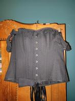 Zwart katoenen korset van corset story, Kleding | Dames, Ondergoed en Lingerie, Ophalen of Verzenden, Body of Korset, Zwart