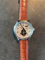 Ascot Epoque automatic moonwatch, Sieraden, Tassen en Uiterlijk, Horloges | Heren, Overige merken, Leer, Staal, Polshorloge