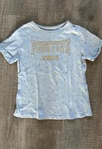 Lichtblauw T-shirt ‘Positive Vibes’, maat 152, Kinderen en Baby's, Kinderkleding | Maat 152, Meisje, Primark, Ophalen of Verzenden
