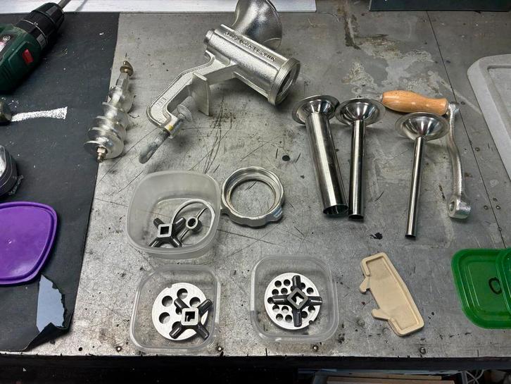 Gehaktmolen Porkert nr. 8 met Accessoires, Witgoed en Apparatuur, Keukenmixers, Gebruikt, Minder dan 1 liter, 1 snelheid, Ophalen of Verzenden