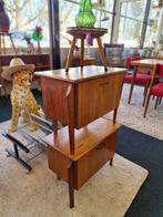 Set vintage nachtkastjes Louis van Teeffelen 70s, Ophalen, Gebruikt, Minder dan 45 cm, .