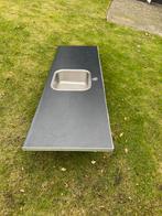 Keller aanrechtblad 2m met wasbak - Zo goed als nieuw!, Ophalen of Verzenden, Zo goed als nieuw, 200 cm of meer, Minder dan 100 cm