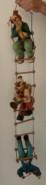 Clowns touwladder hangornament - totale lengte 115 cm, Huis en Inrichting, Verzenden, Zo goed als nieuw