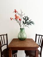 Mooie, grote vintage, retro vaas, groen glas, Gebruikt, ., Ophalen of Verzenden, Glas