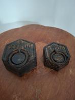 Antieke Gietijzeren Gewichten - 1kg & 0.5kg, Antiek en Kunst, Antiek | Gereedschap en Instrumenten, Ophalen of Verzenden