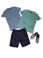 Mooi groen/blauw LYLE & SCOTT shirt maat 15/16-170/176., Kinderen en Baby's, Kinderkleding | Maat 170, Verzenden, Zo goed als nieuw