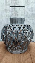 Rotan Windlicht / Lantaarn, 25 tot 50 cm, Grijs, Ophalen of Verzenden, Zo goed als nieuw
