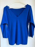 blauwe v-hals top maat S TRVL DRSS, Kleding | Dames, Tops, Maat 38/40 (M), Blauw, Ophalen of Verzenden, Zo goed als nieuw
