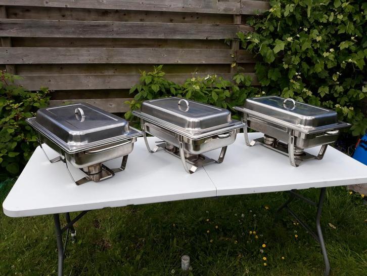 Te huur warmhoudbakken chaffingdish, Hobby en Vrije tijd, Feestartikelen | Verhuur, Overige, Ophalen