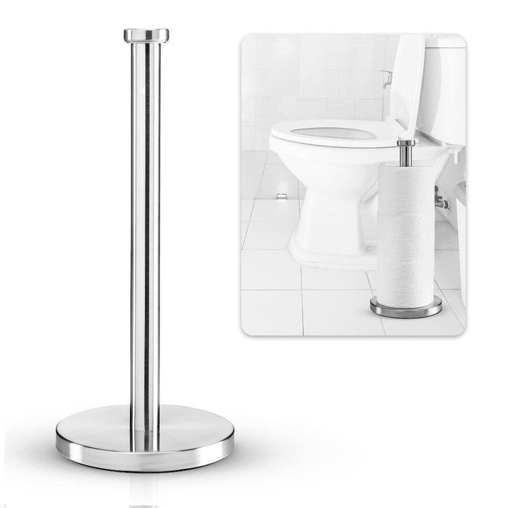 Reserverolhouder Staand - Staande Keukenrolhouder Rvs, Huis en Inrichting, Badkamer | Badtextiel en Accessoires, Zo goed als nieuw