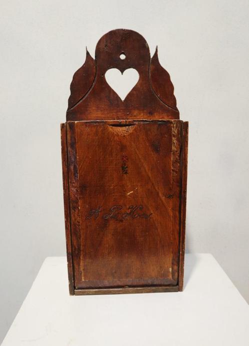 Antieke houten schooltas, Antiek en Kunst, Antiek | Woonaccessoires, Ophalen of Verzenden