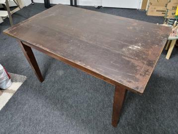 Houten Tafel - Gebruikt beschikbaar voor biedingen