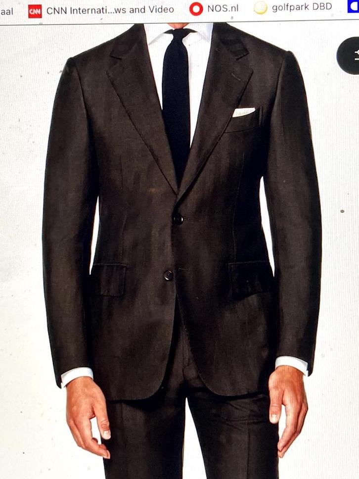 2 Herenkostuums, NIEUW, maat 24, donkergrijs en donkerbruin, Kleding | Heren, Kostuums en Colberts, Nieuw, Overige maten, Overige kleuren