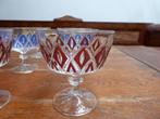 6 vintage champagnecoupes, VMC Reims France Harlequin Crysta, Ophalen of Verzenden