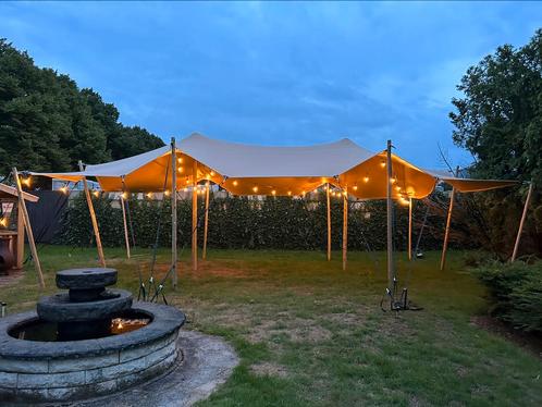 Stretchtent huren/verhuur 10M x 6,5M, Hobby en Vrije tijd, Feestartikelen | Verhuur, Nieuw, Verjaardag, Ophalen of Verzenden