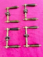 Antieke deurklinken met hoorn, deurkruk, deur klinken nr 73, Antiek en Kunst, Curiosa en Brocante, Ophalen of Verzenden