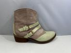 Janet & Janet, maat 39, western laarsjes met mintgroen, Lage of Enkellaarzen, Ophalen of Verzenden, Groen, Janet & Janet