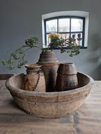 Nieuw binnen. Sobere houten olijfbak. Schaal. Landelijk, Ophalen, Schaal, ., Rond