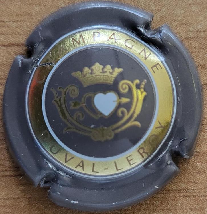 Champagnecapsule DUVAL-LEROY grijsbruin, goud, wit nr. 41, Verzamelen, Wijnen, Nieuw, Champagne, Frankrijk, Ophalen of Verzenden