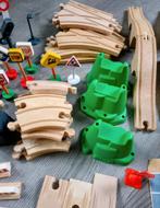 Houten Treinbaan met Voertuigen 100+ onderdelen & geluid, Ophalen of Verzenden, Zo goed als nieuw, Jongen of Meisje