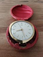 Vintage Oris Reiswekker met Etui, Antiek en Kunst, Antiek | Klokken, Ophalen of Verzenden