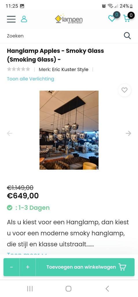 NIEUW! Eric Kuster Style lamp. 10 lampen incl lichtbron, Huis en Inrichting, Overige Huis en Inrichting, Zo goed als nieuw, Ophalen of Verzenden