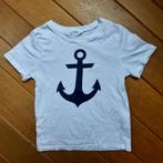 H&M t- shirt wit met blauw anker maat 110/116, Kinderen en Baby's, Kinderkleding | Maat 110, H&M, Ophalen of Verzenden, Zo goed als nieuw