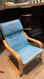 IKEA poang kinder relaxstoel  blauw., Gebruikt, Ophalen