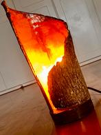 Handgemaakte Boomschors Lamp, Ophalen of Verzenden, Nieuw, Hout, Landelijk