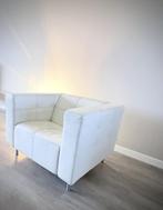 Gelderland fauteuil + poef wit set vandaag 800,- jan bouvrie, Ophalen, Gebruikt, Gelderland 6111 Jan de Bouvrie + poef wit leer Design