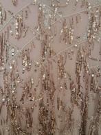 Glanzende jurk met pailletten, Maat 38/40 (M), Beige, Ophalen of Verzenden, Boven de knie