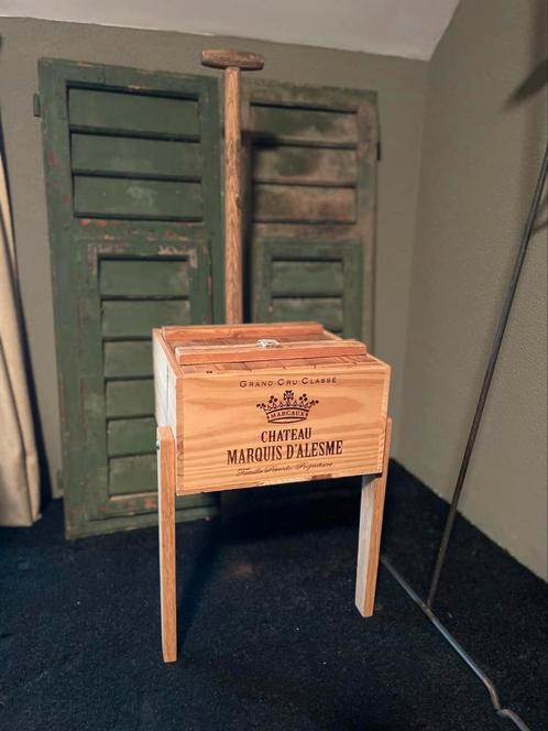 Unieke bijzettafel/opberger., Huis en Inrichting, Tafels | Bijzettafels, Zo goed als nieuw, Ophalen