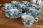 7 delfts blauwe haan haantje kop en schotels theekopjes, Ophalen of Verzenden