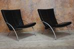 ZGANieuw zwarte leren Harvink Uncle Sam design fauteuil, Harvink, Harvink, Design, 75 tot 100 cm