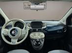 Fiat 500 1.2 Lounge 2019 BLAUW | Panoramadak | Apple CarPlay, Startonderbreker, Gebruikt, 4 cilinders, Leder en Stof