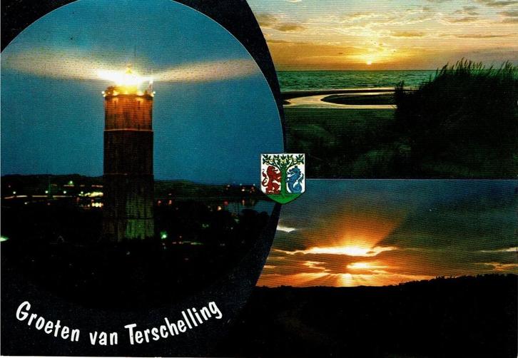 Ansichtkaart Terschelling Brandaris, Verzamelen, Ansichtkaarten | Nederland, Gelopen, Waddeneilanden, 1960 tot 1980, Ophalen of Verzenden