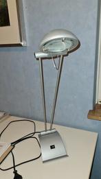 Zilveren Bureaulamp met Hallogeen Lampje, Ophalen, Gebruikt, Metaal, Modern