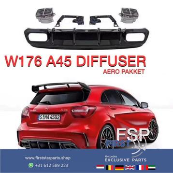 W176 A45 AMG FACELIFT DIFFUSER COMPLEET AERO PAKKET Mercedes beschikbaar voor biedingen
