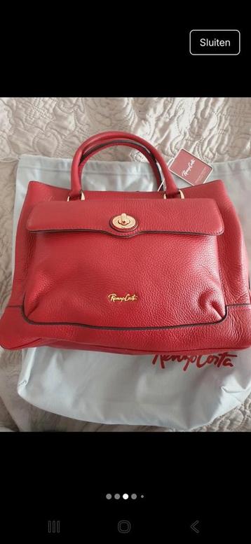 Nieuwe rode Handtas van het designer merk Renzo Costa beschikbaar voor biedingen