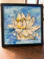 Waterlelie Aquarel in zwarte lijst, Ophalen of Verzenden