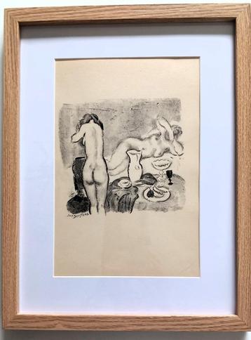 lithografie Jan Sluyters: Compositie  1939 Ingelijst. beschikbaar voor biedingen