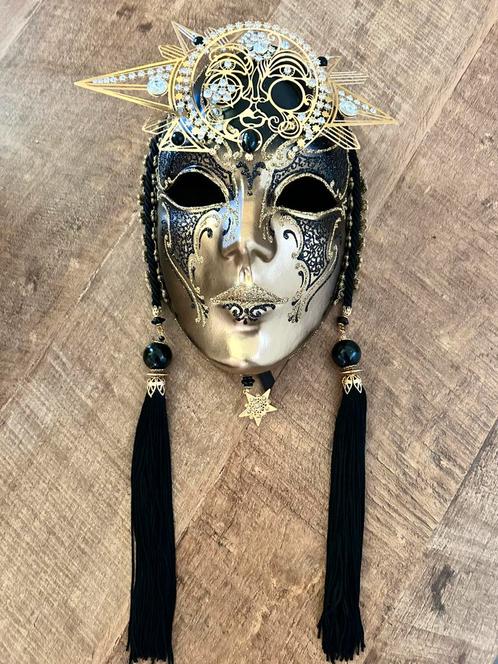 Venetiaans masker, zonnegezicht, origineel masker, Hobby en Vrije tijd, Feestartikelen, Nieuw, Abraham of Sarah, Ophalen of Verzenden