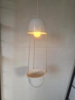 Vintage woja design lamp met bloempot. , Huis en Inrichting, Woja, Gebruikt, Onbekend, Ophalen of Verzenden