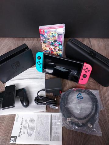 Nintendo Switch V2 verbeterde accu NIEUWSTAAT + Mario Kart beschikbaar voor biedingen