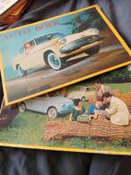 Auto boek en puzzel (fiat 500), Ophalen of Verzenden, Meer dan 50 stukjes, Gebruikt, Van hout