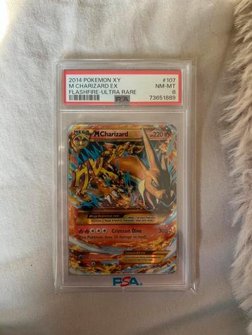 M Charizard ex Flashfire Ultra Rare #107 PSA 8 beschikbaar voor biedingen