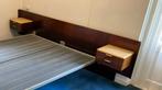 Vintage hoofdbord met nachtkastjes voor 160 bed, mid century, Ophalen, Mid century, Bruin, Tweepersoons