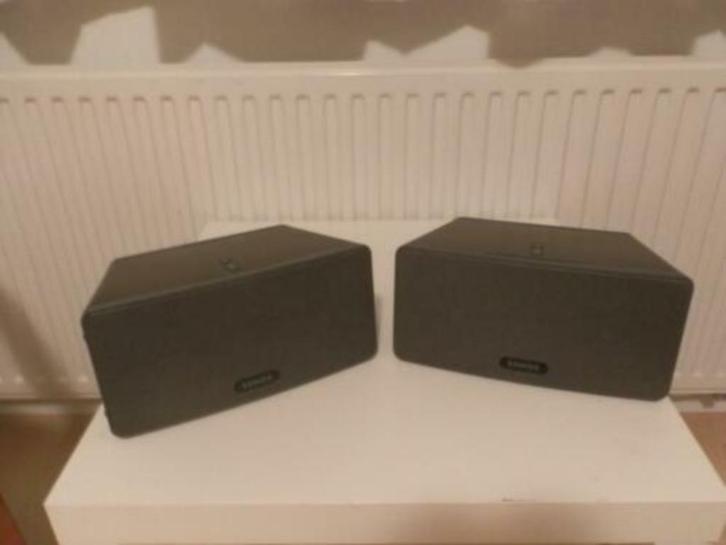 2x Sonos Play 3 (zwart)., Audio, Tv en Foto, Luidsprekers, Gebruikt, Front, Rear of Stereo speakers, 60 tot 120 watt, Sonos, Ophalen