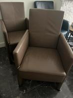 4 leer stoelen, Ophalen, Zo goed als nieuw, 75 tot 100 cm, Leer