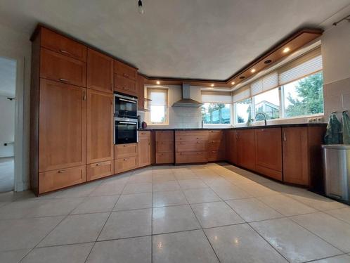 Keuken kersenhout en composiet blad, Huis en Inrichting, Keuken | Complete keukens, Gebruikt, U-keuken, Overige kleuren, Composiet